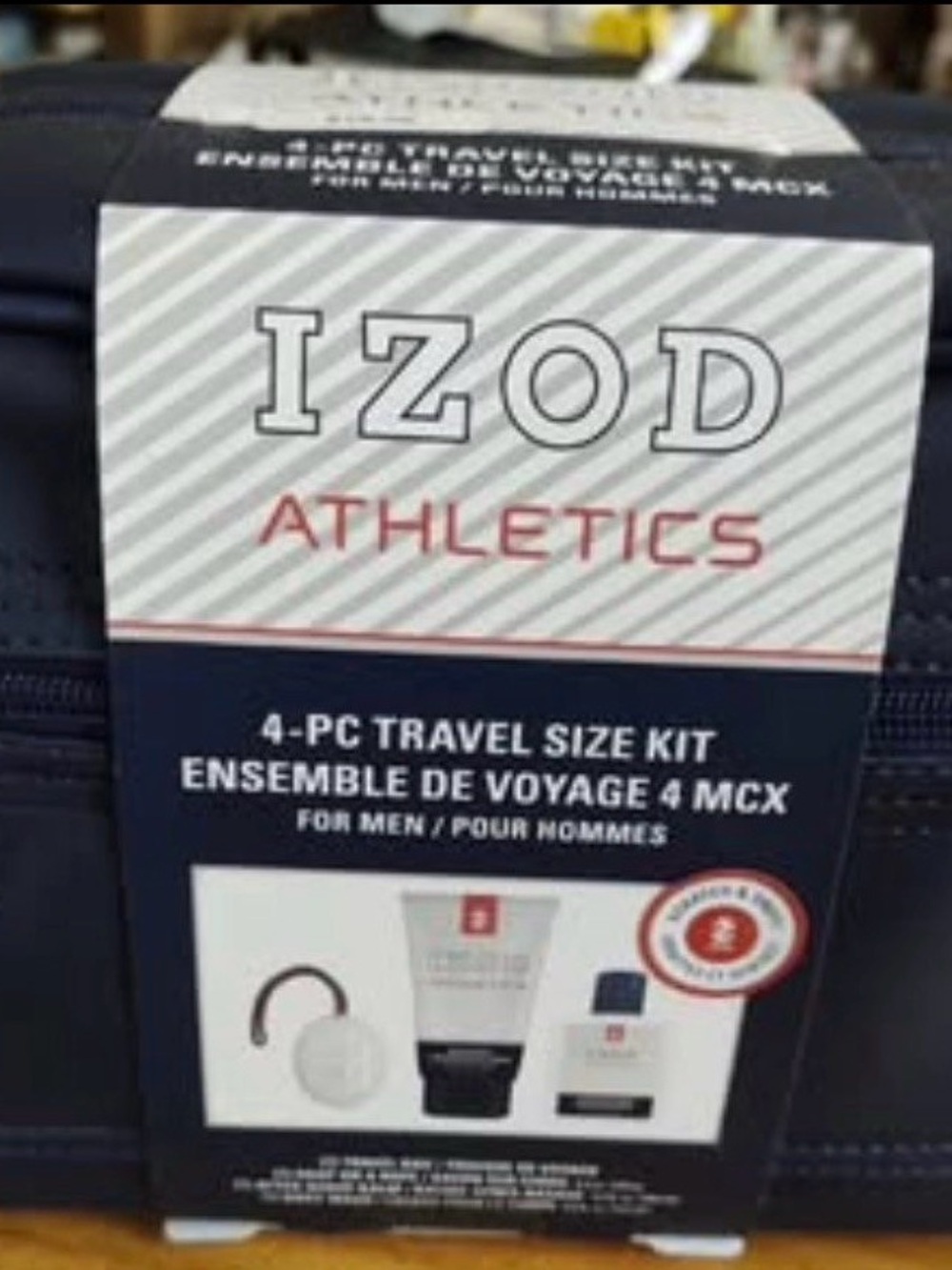 IZOD Athletics 4-PC Travel Size Kit - Navy. G4